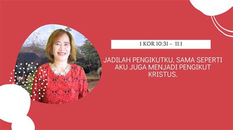 Jadilah Pengikutku Sama Seperti Aku Juga Menjadi Pengikut Kristus