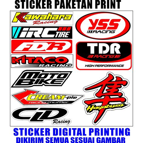 Jual Sticker Variasi Sticker Art Sponsor Lebel Stiker Lembaran Shopee