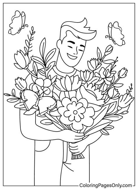 28 Pagine Da Colorare Di Bouquet Di Fiori ColoringPagesOnly