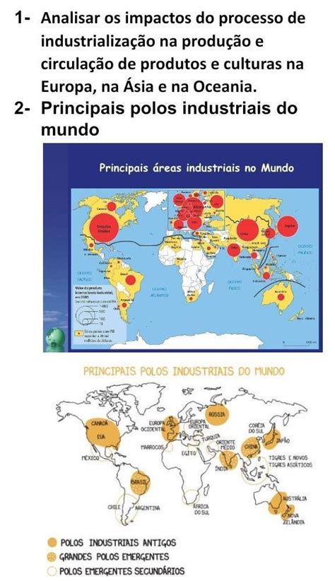 1 Quais os principais polos industriais do mundo e suas regiões de