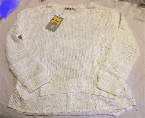 Yahoo オークション 新品 CUTIE BLONDE Vネック裾レースニットプルオ