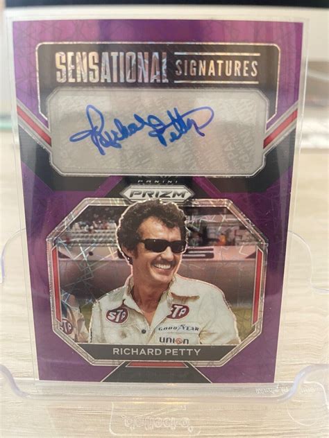 Richard Petty 2023 Panini Prizm NASCAR Sensational Signatures Purple