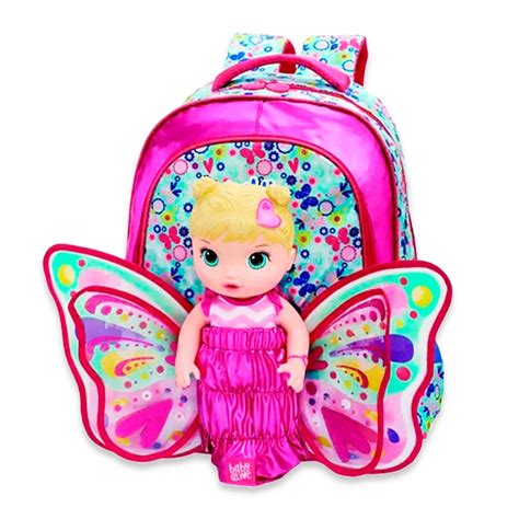 Mochila Escolar Costas Mini Baby Alive Butterfly Infantil Madeiramadeira