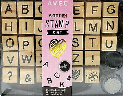 Buchstaben Holzstempel Set Stempel ABC Druckbuchstaben Holz Stempel A Z