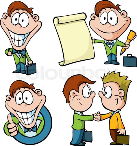 businessman cartoon | Stock vector | Colourbox
