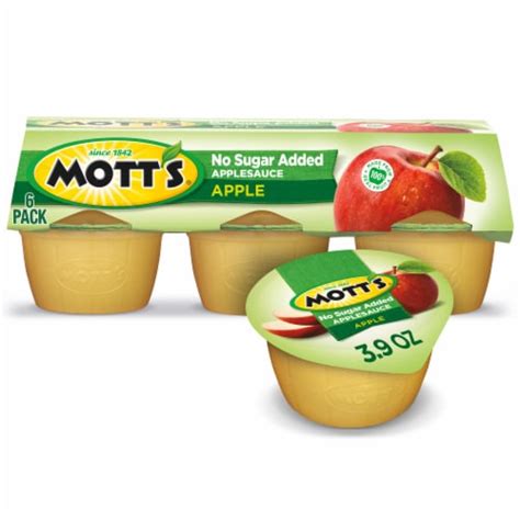 Mott's No Sugar Added Applesauce Cups, 6 ct / 3.9 oz - Pick ‘n Save