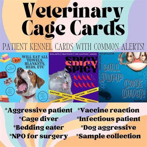 Veterinary Cage Cards - Etsy