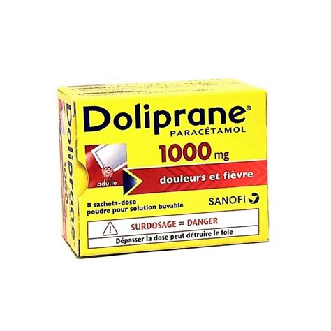 Doliprane 1000 Mg 8 Sachets