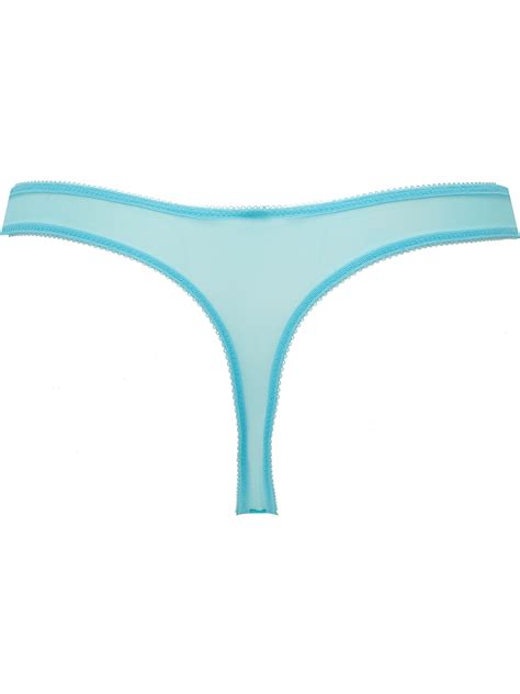 Glossies Lace Thong Turquoise Lingerie Briefs Gossard