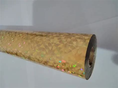Fita Para Hot Stamping Holográfica Ouro cm X Metros Parcelamento sem juros