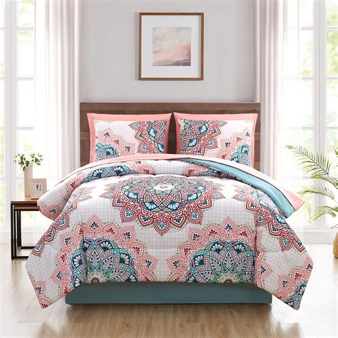 Mainstays Medallion 6 Piece Bed In A Bag Comforter India Ubuy