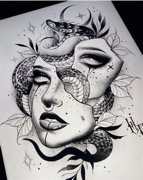 Pin By Pamela Naiara On Decalque In Scary Tattoos Medusa Tattoo