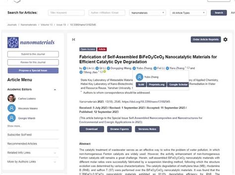 Nanomaterials Fabrication Of Self Assembled Bifeo Ceo