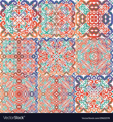 Decorative color in traditional ceramic tiles Vector Image