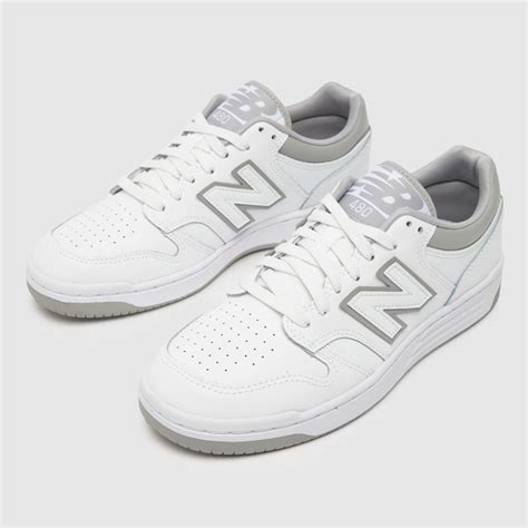 Womens White Grey New Balance Nb Trainers Schuh