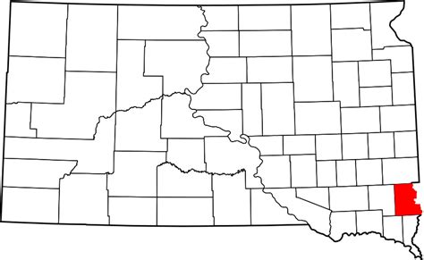 Image: Map of South Dakota highlighting Lincoln County