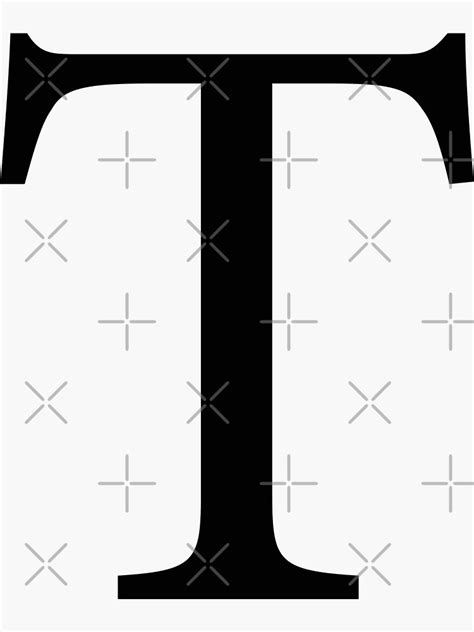 Tau Greek Letter Sticker For Sale By Adventurefinder Redbubble