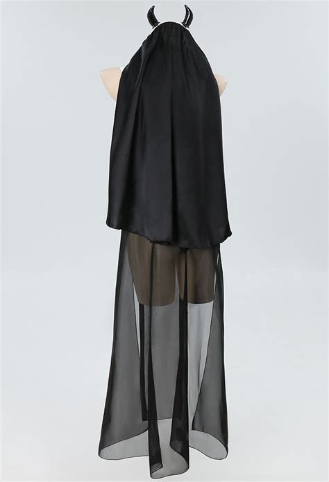 Holy Love Gothic Wicked Nun Uniformgothic Lingerie Outfit Black Mesh Dress With Gloves And