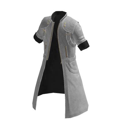 White Vigilante Trench Coat Layered Roblox