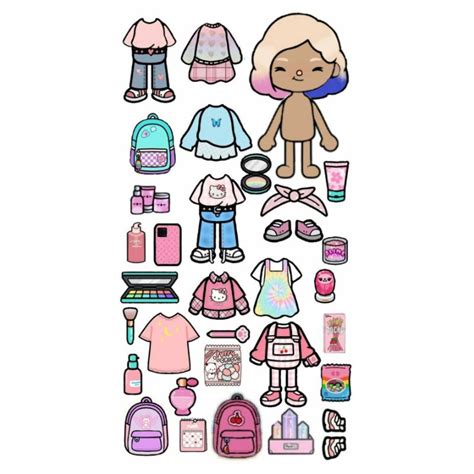 Toca Boca Paper Toy Paper Doll Bp Bp An Disassembly Kuromi Enids Enid