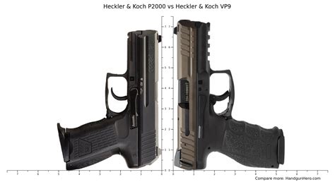 Heckler Koch P2000 Vs Heckler Koch VP9 Size Comparison Handgun Hero