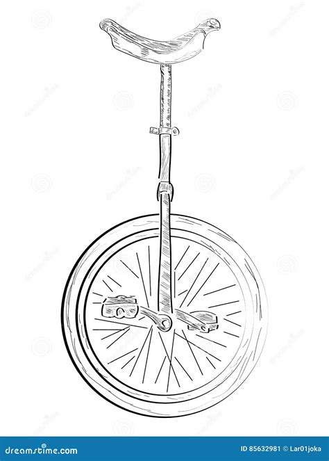 Monocycle Icon In Cartoon Style Isolated On White Background Circus