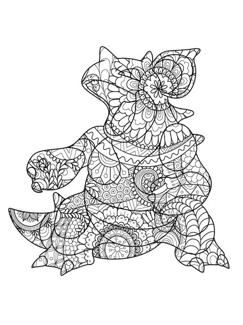 Dibujos De Pokemon Nidoqueen Mandala Para Colorear Para Colorear