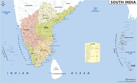 South India Map, Political Map Of South India, 54% OFF