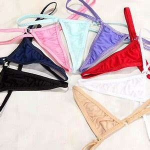 Linvme Women Extreme Micro Mini Bikinis Set Sexy Hot Tiny Thong Sheer Swimwear Etsy