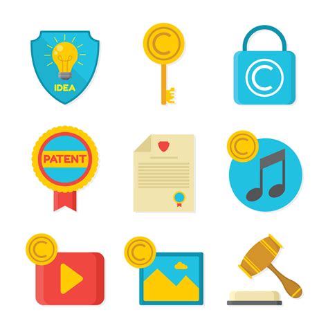 Set of Copyright Law Symbol Icons 4569028 Vector Art at Vecteezy