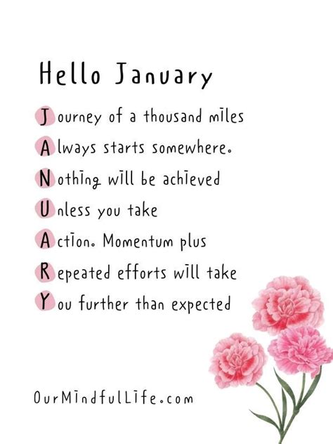 January Quotes To Start The Year Strong Our Mindful Life New Month