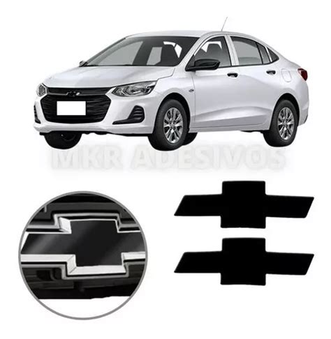 Par Aplique Emblema Gravata Black Piano Gm Onix Plus 20 22 MercadoLivre