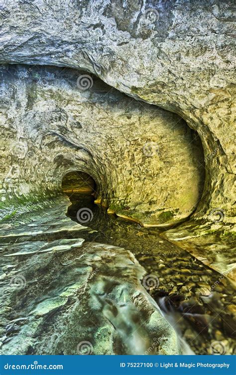 Underground River In Cave Stream Scenic Reserve Stock Photo Download