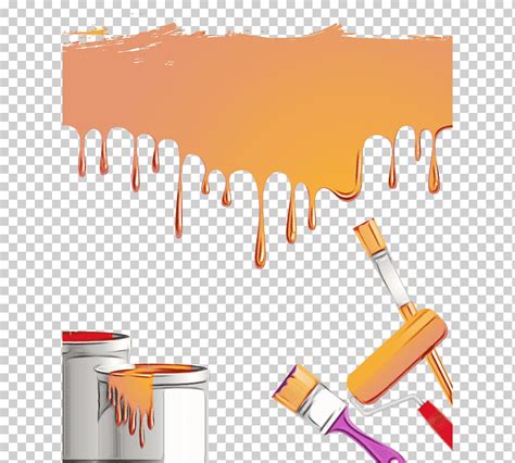 Descarga gratis Naranja Acuarela Pintura Tinta húmeda Brocha