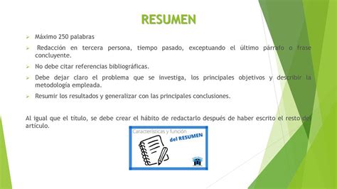 CÓMO ESCRIBIR UN ARTÍCULO CIENTÍFICO ppt descargar