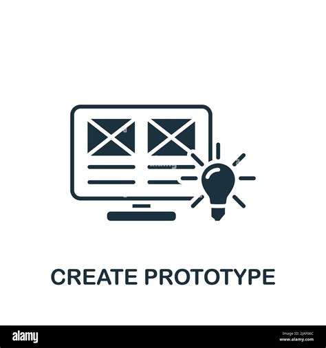 Create Prototype Icon Monochrome Simple Web Development Icon For