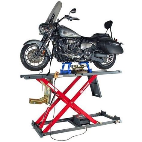 Mild Steel Manual Lock Hydraulic Two Wheeler Lift Load Capacity