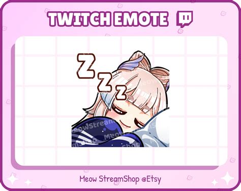 Twitch Emote Sangonomiya Kokomi Sleep Emotes Genshin Impact Sub