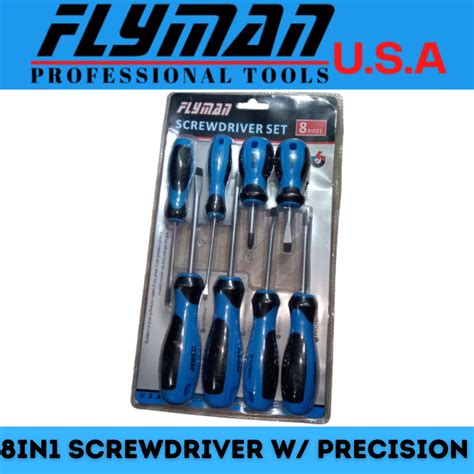 Unlitools Flyman Screwdriver Set 8pcs With Precision Rubber Handle