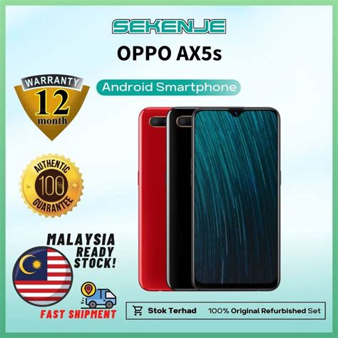 Oppo Ax5s 64gb 3gb 4gb Ram 100 Original Refurbished Set Shopee Malaysia