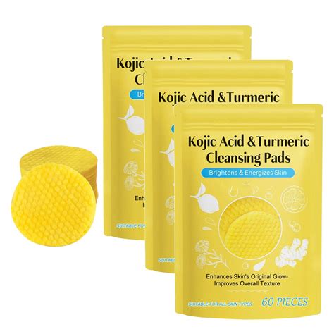 Buyho 180pc Turmeric Kojic Acid Cleansing Pads Turmeric Kojic Acid Exfoliating Cleansing Pads