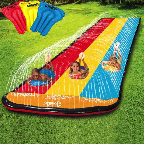 Buy Jambo 20 Extra Long Triple Lane Slip Splash And Slide Updated