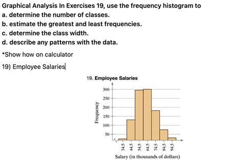 SOLVED Graphical Analysis In Exercises 19 Use The Frequency Histogram