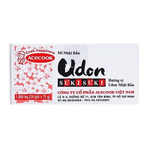 Thùng 24 gói mì ăn liền Udon Nhật Bản Acecook 75g