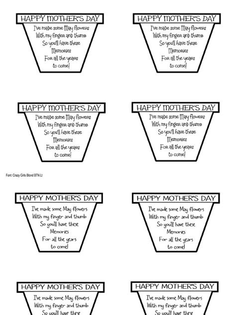 Holiday Crafts For Kids Flower Pot Poem