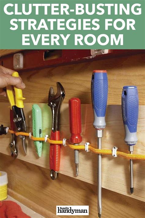 Clutter Busting Strategies For Every Room Workshop Organization Tools Diy Garage Storage