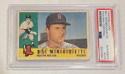 1960 Topps Bill Monbouquette Red Sox Signed Autographed Card