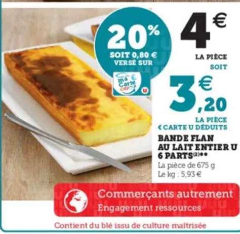 Promo Bande Flan Au Lait Entier U Parts Chez U Express Icatalogue Fr