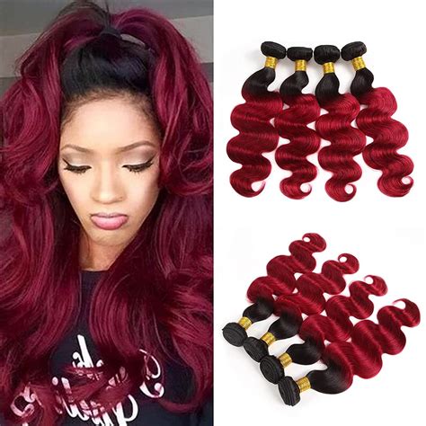 Ombre Body Wave Human Hair 4 Bundles Unprocessed Ombre