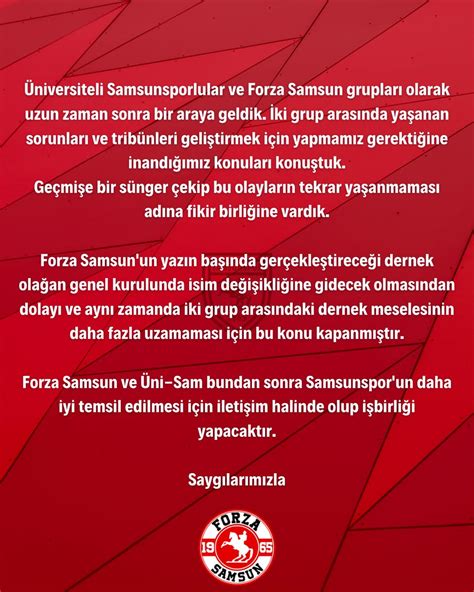 Forza Samsun On Twitter Samsun Spor Kamuoyuna